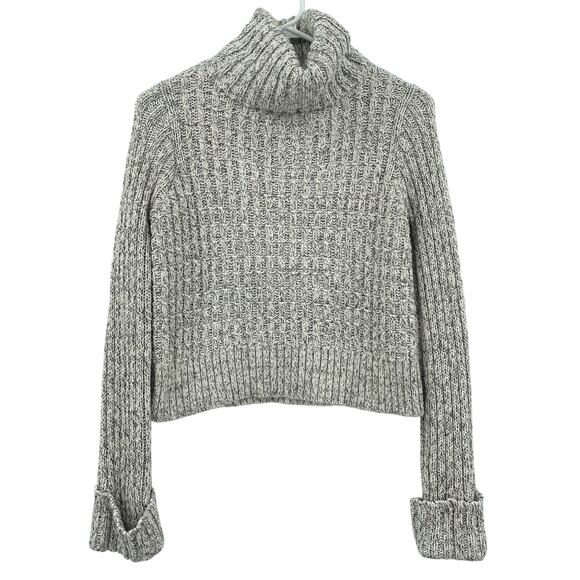 Free People Women's Sweater Marled Twisted Chunky Cable Knit, Sz. S Cropped - Picture 1 of 5